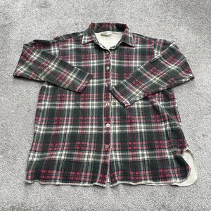 Focus Wear Vintage 90's Seersucker Textured Shirt Mens Medium Multi Plaid Cotton